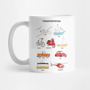 Transportation drawings for Kids Mug